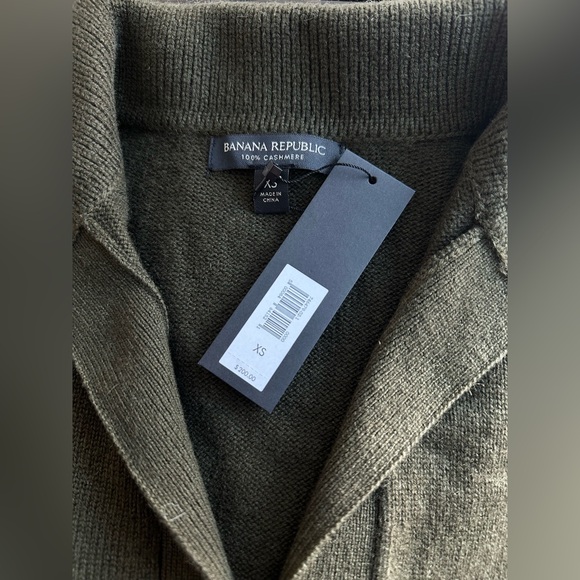 Banana Republic - 100% cashmere Size XS green long sleeves - Picture 1 of 4